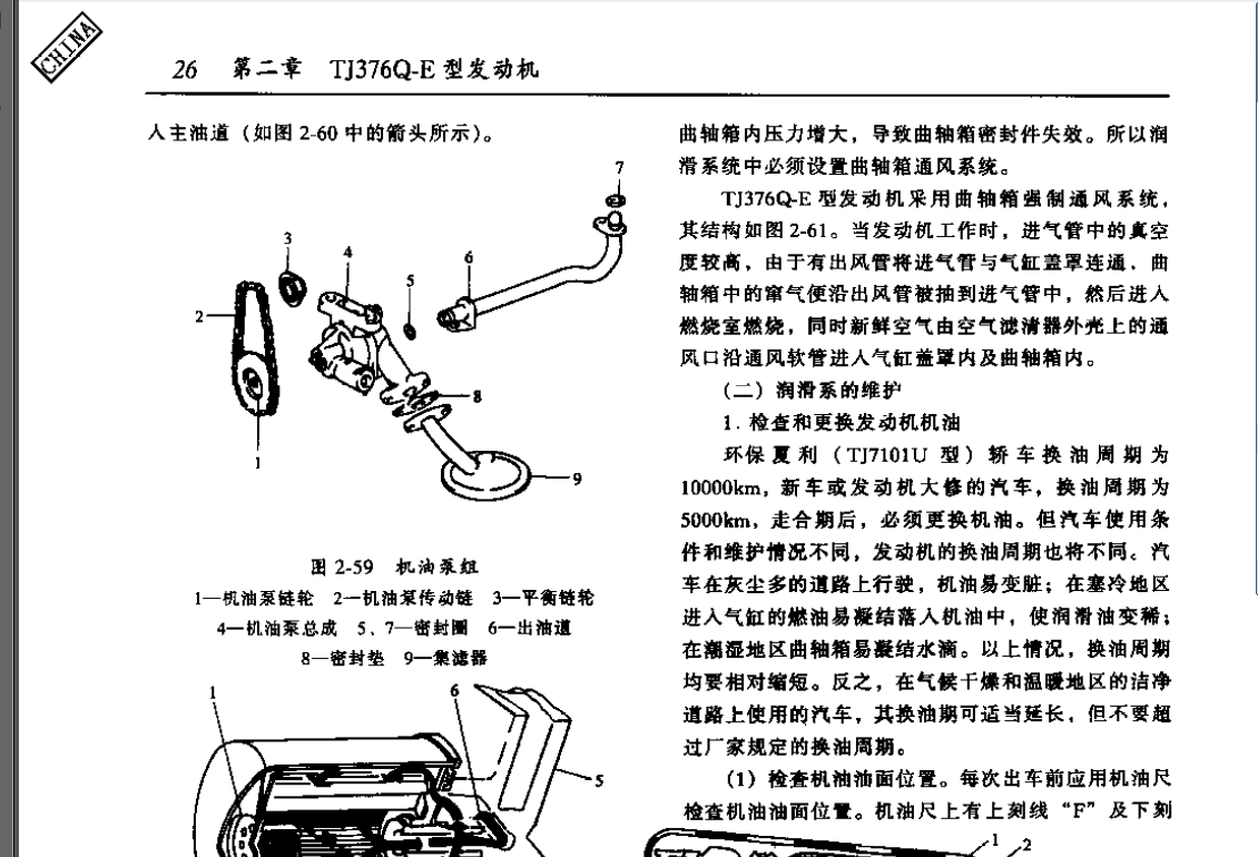 夏利JL376Q发动机图解