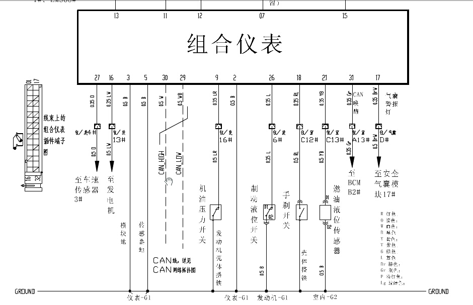 组合仪表电路图