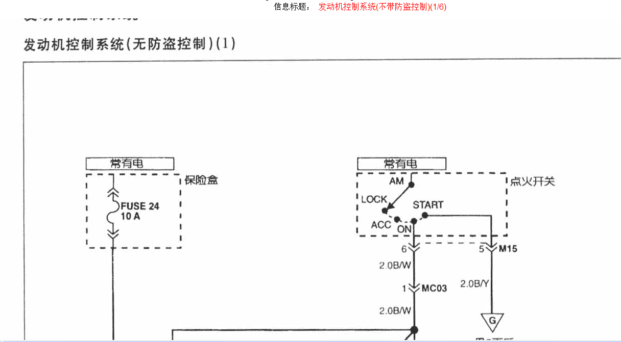 2002年江淮瑞风发动机电路图