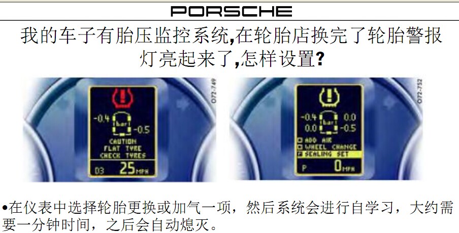 胎压报警的学习方法