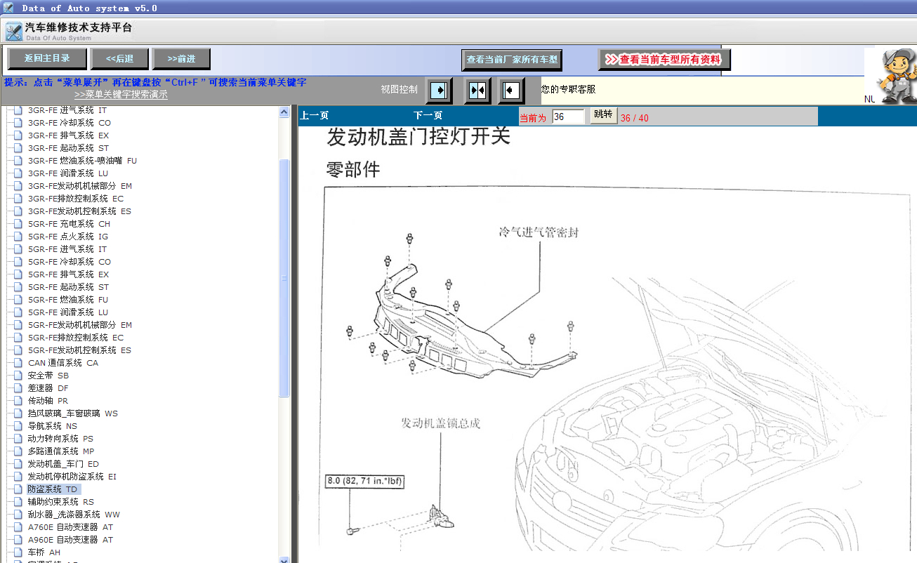 2013年丰田锐志防盗维修资料