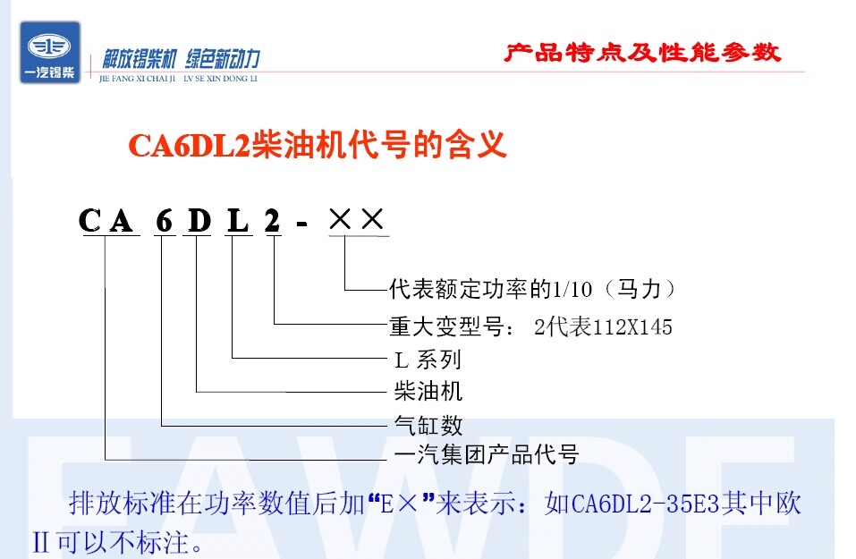 CA6DL2柴油机介绍