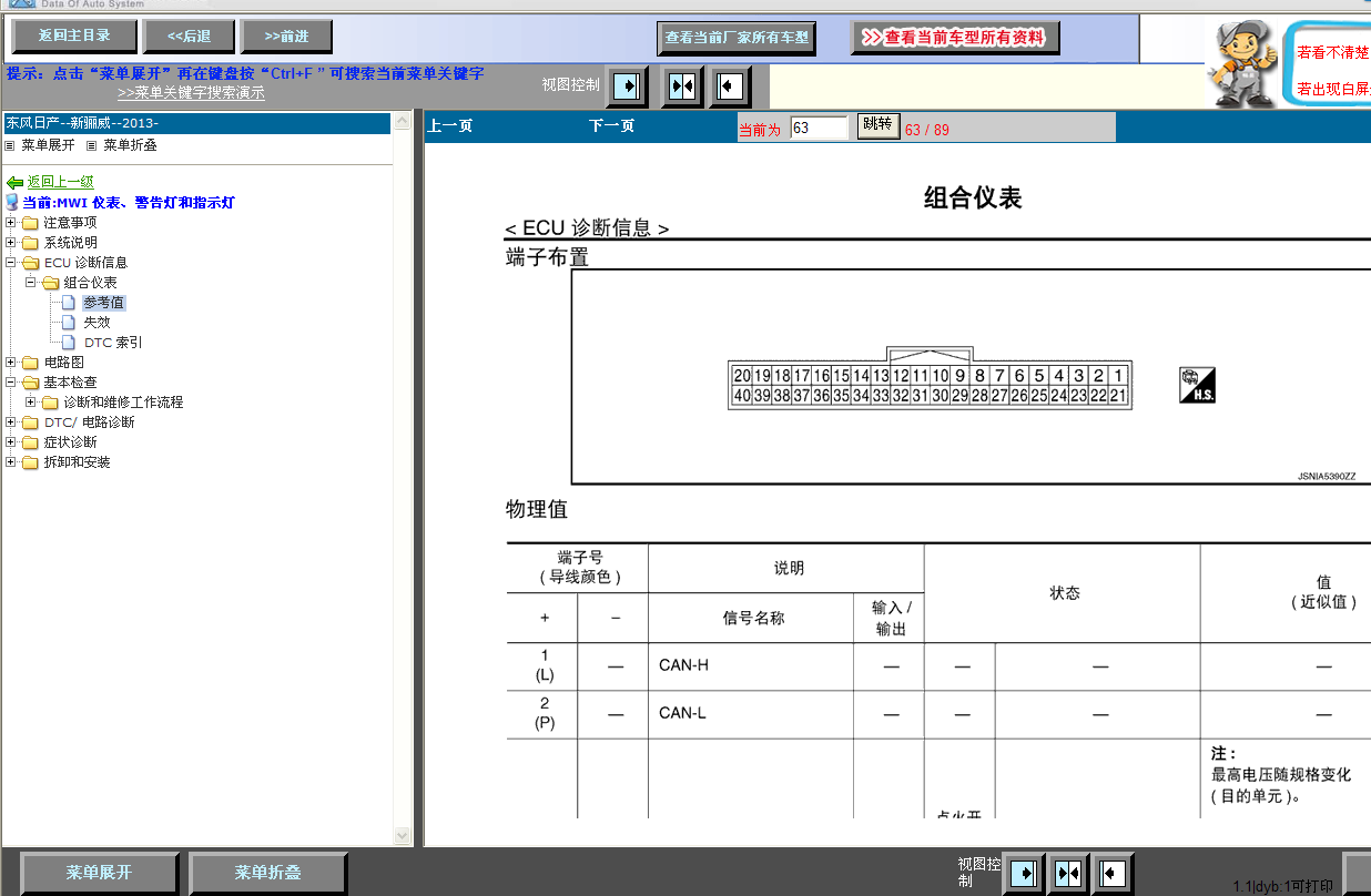 2010年骊威仪表线路