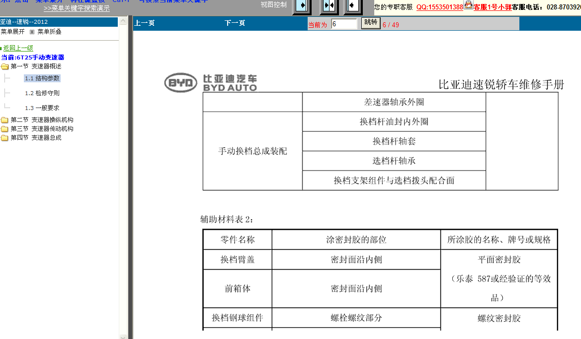 2012年比亚迪速锐变速箱维修