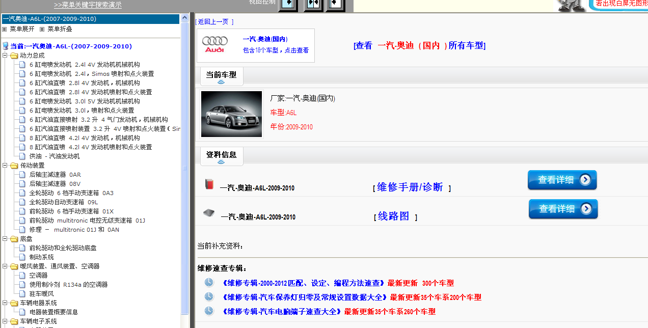 2010年奥迪A6L维修手册