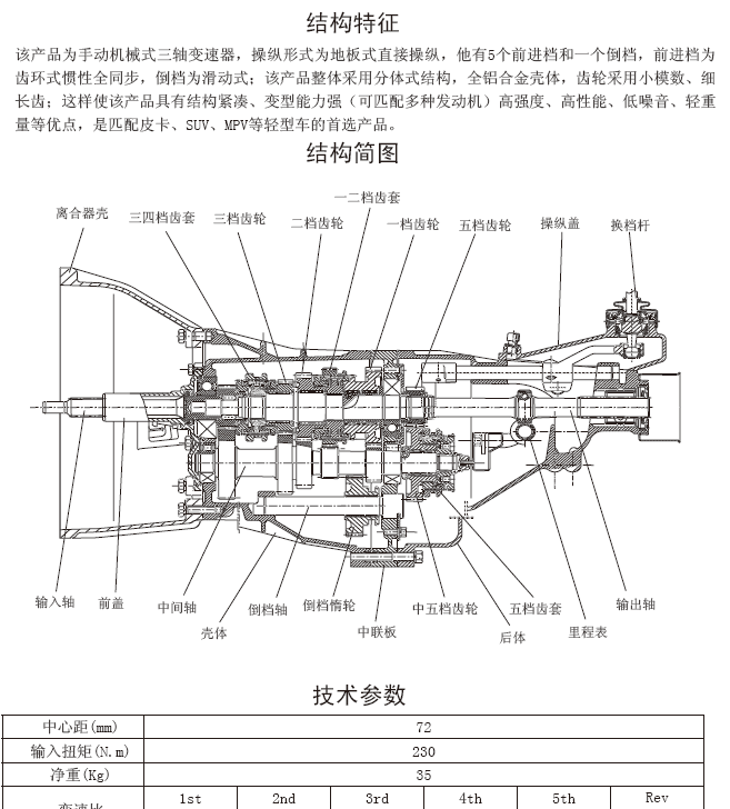 12年长城哈弗H3变速器(ZM001DB)维修手册
