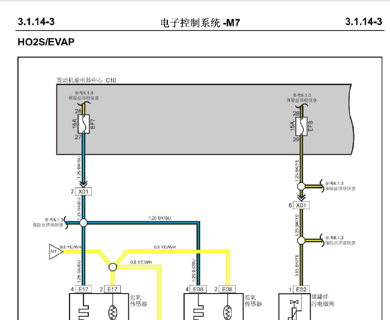 10年M7电子控制电路图