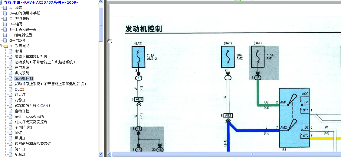 RAV4发动机电路图