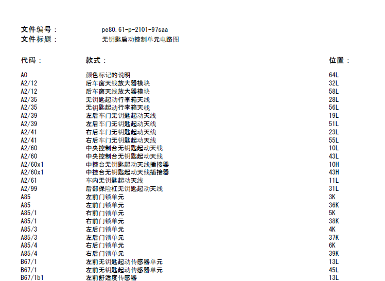 11年S350无钥匙启动电路图