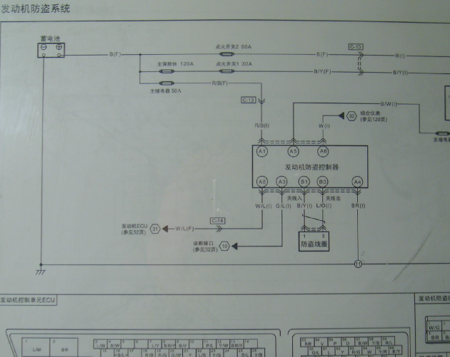 09年奔腾B50防盗电路图