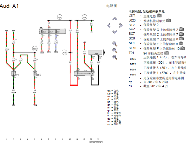 奥迪A1 CNV发动机电路