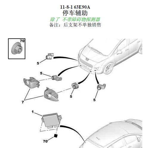 标致3008 停车辅助维修