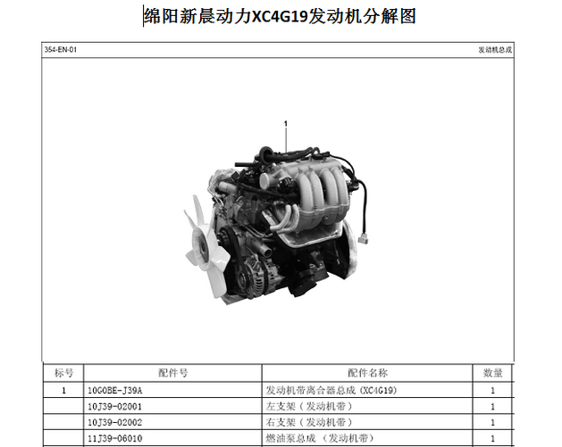 金杯海狮XC4G19 发动机维修手册