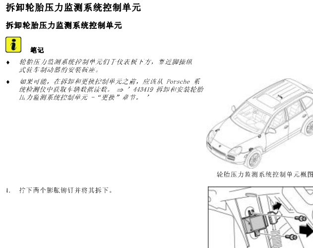 11保时捷卡宴 胎压监测系统拆装