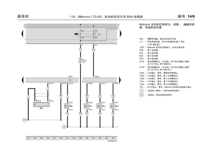 11年大众BSA发动机电路
