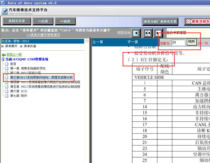 12年速锐ME17针脚