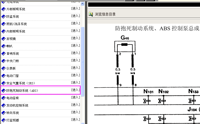 A6L  ABS电路图