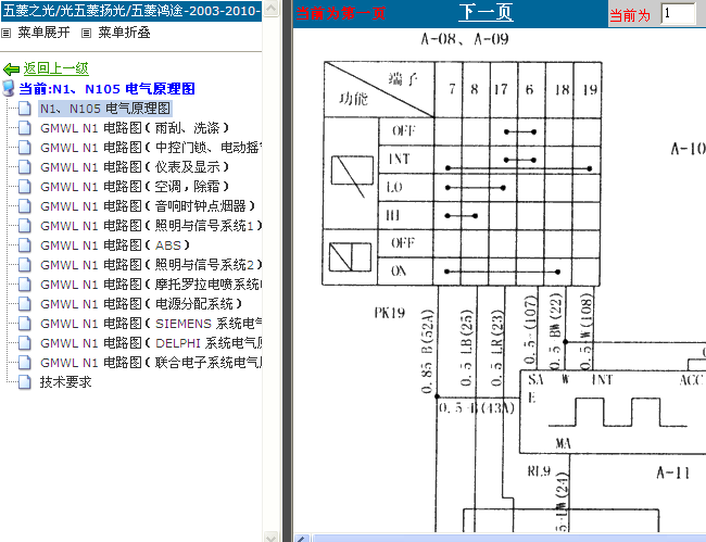 五菱之光 全车电路