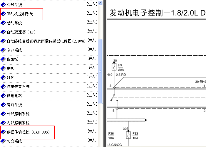 福特福克斯 1.8发动机电路