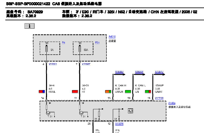 宝马325转向系统电路图