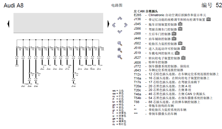 A8  CAN线线路图