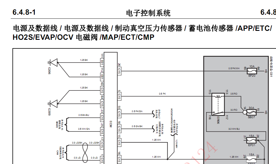 15年悦翔V7的线路图