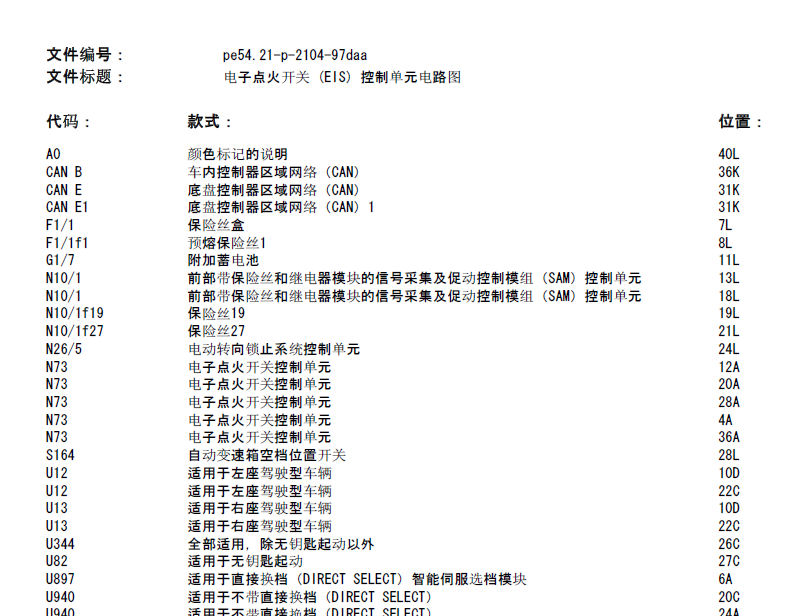 11年E260L发动机线路