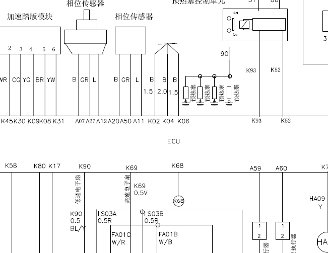 郑州日产 ZD25TCR发动机电路