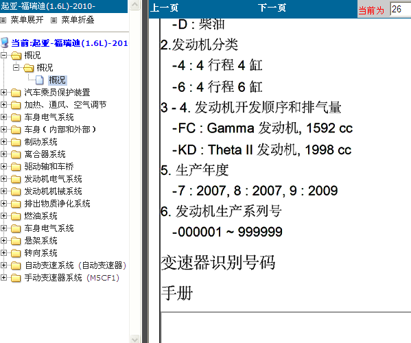 10年起亚福瑞迪 维修资料