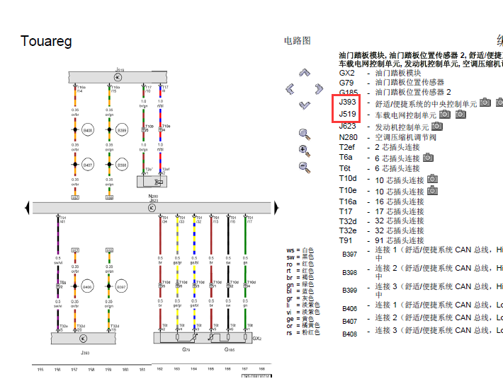 12年途锐舒适系统电路