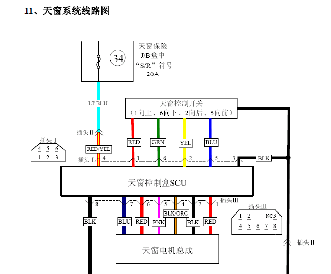 09年天语天窗电路图