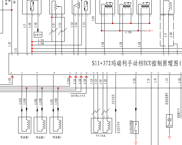 奇瑞QQ 372发动机电路