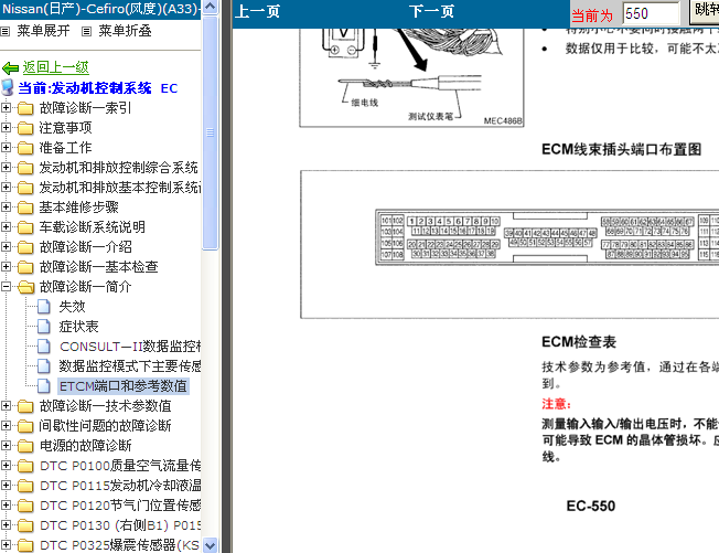 01年日产风度 发动机端子图