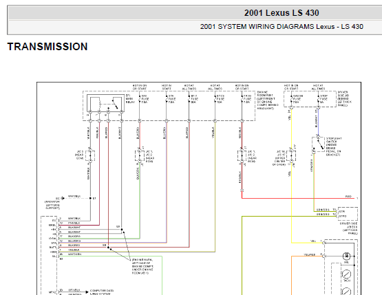 LS430变速箱电路图