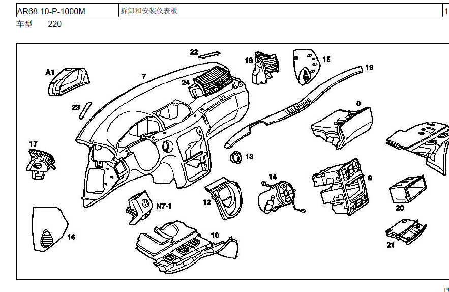 S320仪表拆装