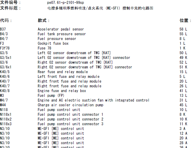 04年奔驰S600 点火系统电路