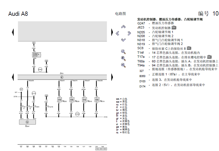 08年A8L发动机电路图