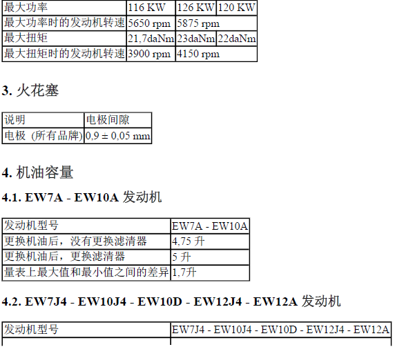 07年雪铁龙凯旋 发动机机油容量