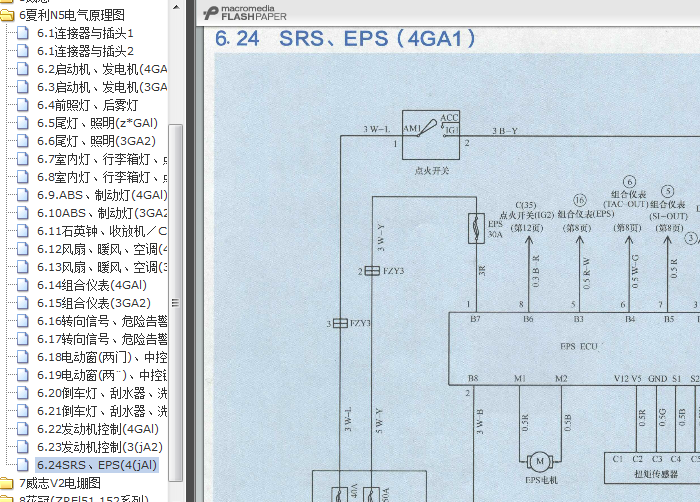 天津一汽夏利N5 EPS电路