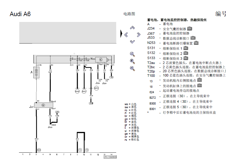 09年A6发动机电路图