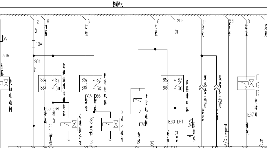 中兴CYQD80D发动机电路图