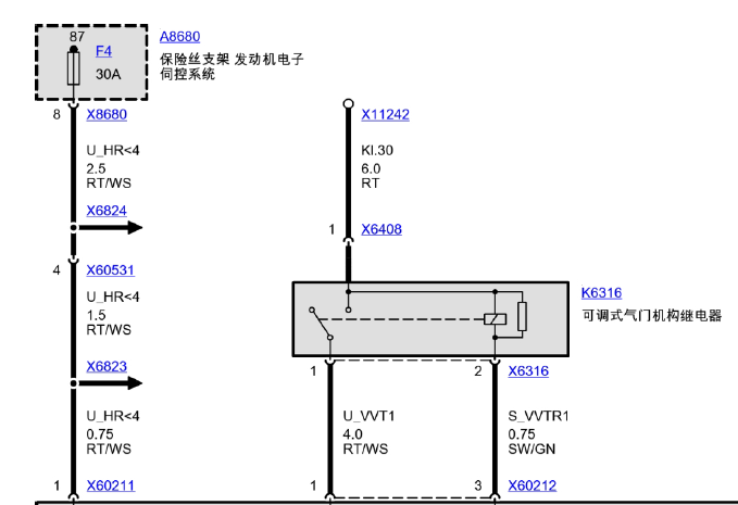 宝马318节气门电路图