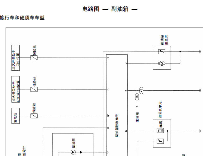 02年日产途乐 副油箱电路