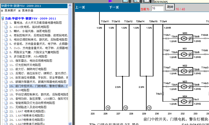 09-11年骏捷警告灯电路图