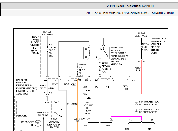 11年GMC SAVANA 电路图