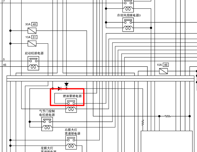 05年日产骐达 IPDM E/R(智能配电模块发动机室) 电路