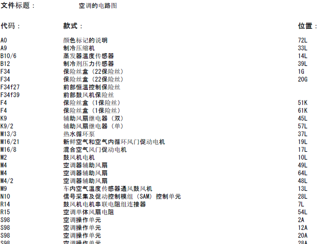 10年奔驰唯雅诺 空调电路
