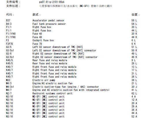 奔驰S350发动机电路图