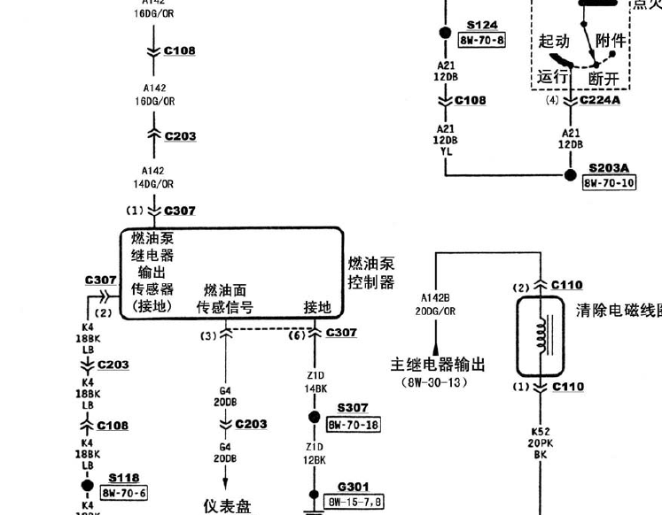 切诺基发动机电路图