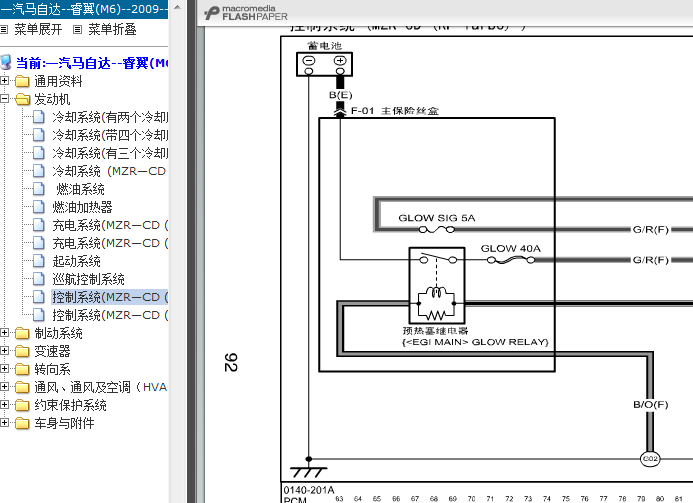 10年马自达睿翼 电路图